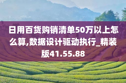 日用百货购销清单50万以上怎么算,数据设计驱动执行_精装版41.55.88