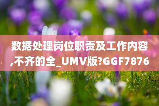 数据处理岗位职责及工作内容,不齐的全_UMV版?GGF7876