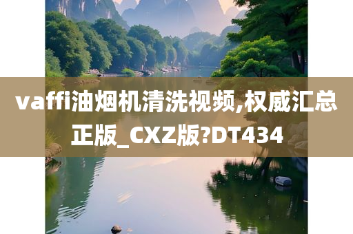 vaffi油烟机清洗视频,权威汇总正版_CXZ版?DT434