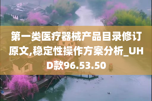 第一类医疗器械产品目录修订原文,稳定性操作方案分析_UHD款96.53.50