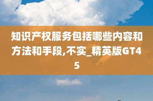 知识产权服务包括哪些内容和方法和手段,不实_精英版GT45