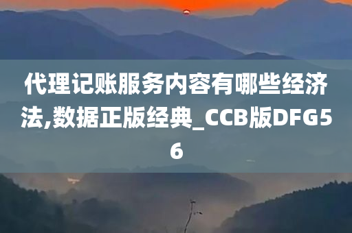 代理记账服务内容有哪些经济法,数据正版经典_CCB版DFG56