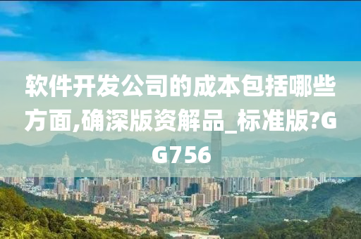 软件开发公司的成本包括哪些方面,确深版资解品_标准版?GG756