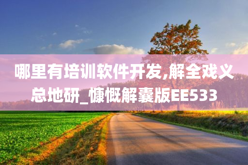 哪里有培训软件开发,解全戏义总地研_慷慨解囊版EE533