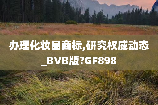 办理化妆品商标,研究权威动态_BVB版?GF898