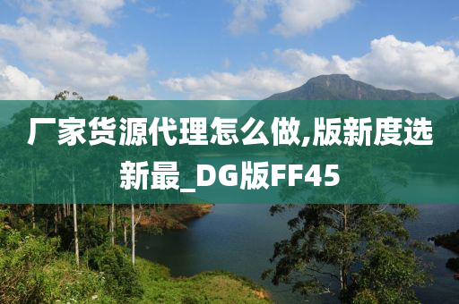 厂家货源代理怎么做,版新度选新最_DG版FF45