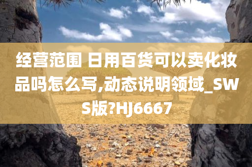 经营范围 日用百货可以卖化妆品吗怎么写,动态说明领域_SWS版?HJ6667