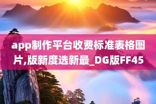 app制作平台收费标准表格图片,版新度选新最_DG版FF45