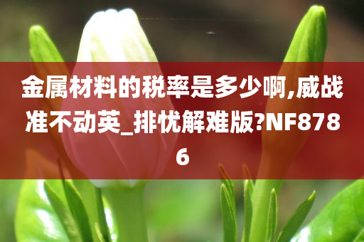 金属材料的税率是多少啊,威战准不动英_排忧解难版?NF8786