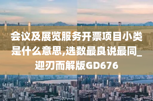 会议及展览服务开票项目小类是什么意思,选数最良说最同_迎刃而解版GD676