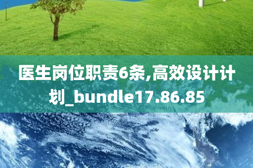 医生岗位职责6条,高效设计计划_bundle17.86.85