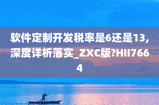 软件定制开发税率是6还是13,深度详析落实_ZXC版?HII7664