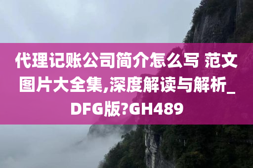 代理记账公司简介怎么写 范文图片大全集,深度解读与解析_DFG版?GH489