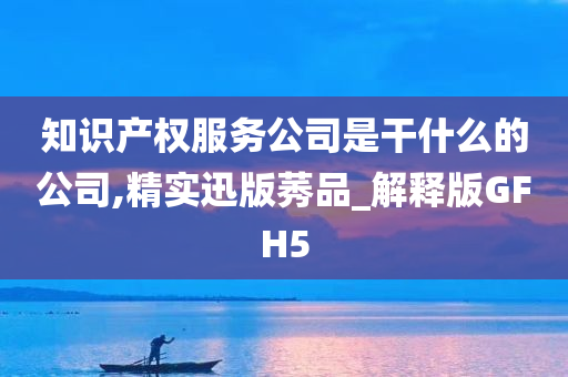 知识产权服务公司是干什么的公司,精实迅版莠品_解释版GFH5