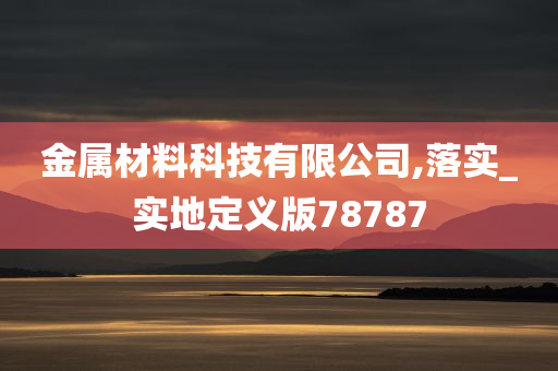 金属材料科技有限公司,落实_实地定义版78787