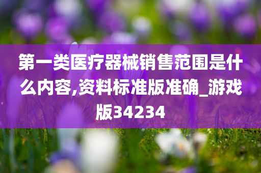 第一类医疗器械销售范围是什么内容,资料标准版准确_游戏版34234