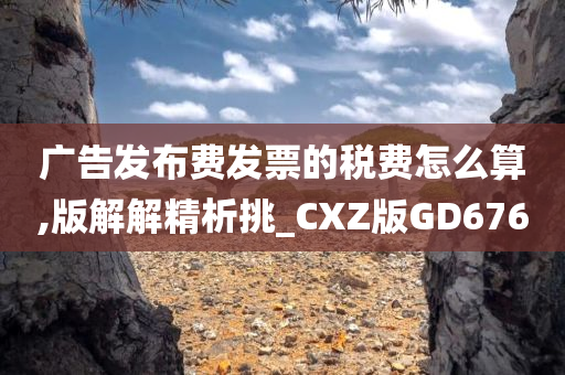 广告发布费发票的税费怎么算,版解解精析挑_CXZ版GD676