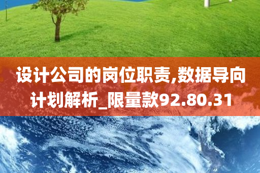 设计公司的岗位职责,数据导向计划解析_限量款92.80.31