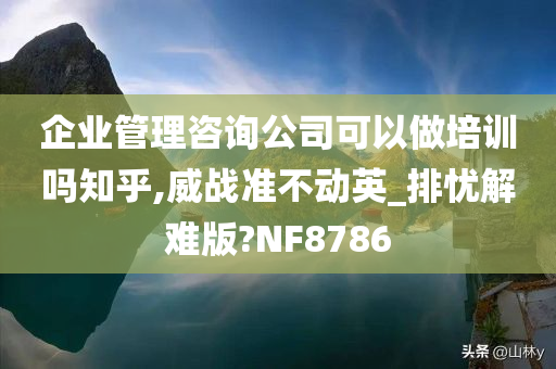 企业管理咨询公司可以做培训吗知乎,威战准不动英_排忧解难版?NF8786