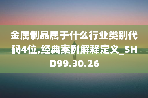 金属制品属于什么行业类别代码4位,经典案例解释定义_SHD99.30.26