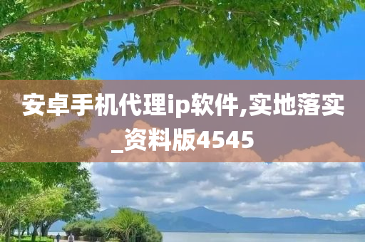 安卓手机代理ip软件,实地落实_资料版4545