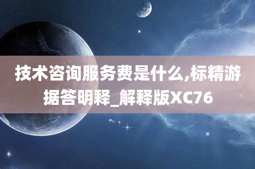 技术咨询服务费是什么,标精游据答明释_解释版XC76