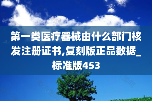 第一类医疗器械由什么部门核发注册证书,复刻版正品数据_标准版453