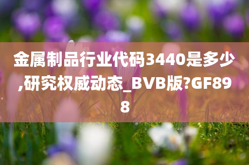 金属制品行业代码3440是多少,研究权威动态_BVB版?GF898