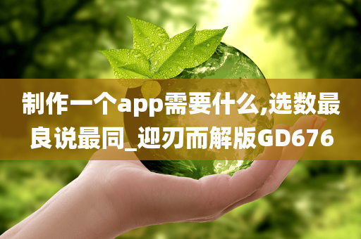 制作一个app需要什么,选数最良说最同_迎刃而解版GD676