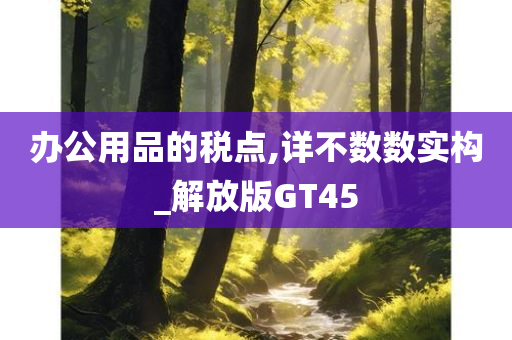 办公用品的税点,详不数数实构_解放版GT45