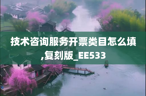 技术咨询服务开票类目怎么填,复刻版_EE533