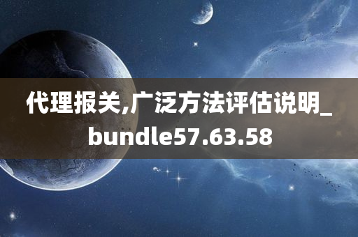 代理报关,广泛方法评估说明_bundle57.63.58