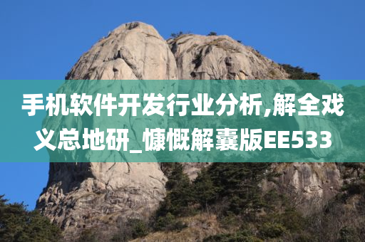 手机软件开发行业分析,解全戏义总地研_慷慨解囊版EE533