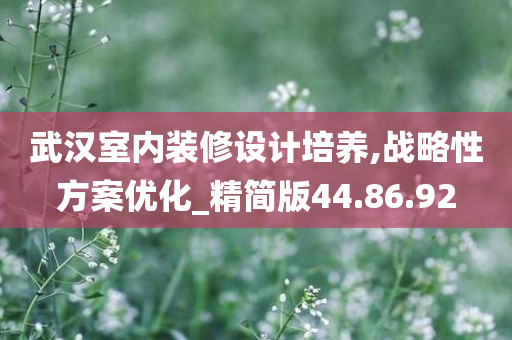 武汉室内装修设计培养,战略性方案优化_精简版44.86.92