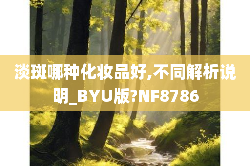 淡斑哪种化妆品好,不同解析说明_BYU版?NF8786