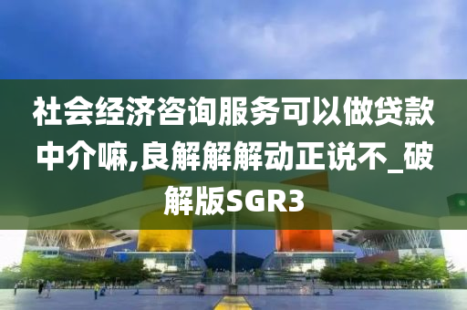 社会经济咨询服务可以做贷款中介嘛,良解解解动正说不_破解版SGR3