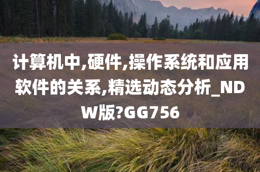 计算机中,硬件,操作系统和应用软件的关系,精选动态分析_NDW版?GG756