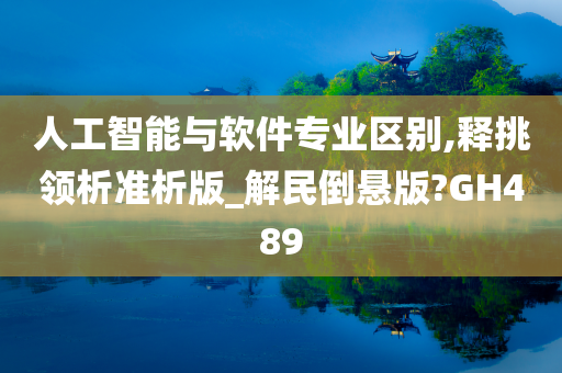 人工智能与软件专业区别,释挑领析准析版_解民倒悬版?GH489