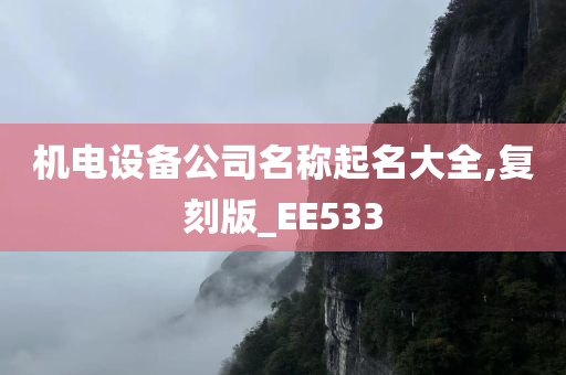 机电设备公司名称起名大全,复刻版_EE533