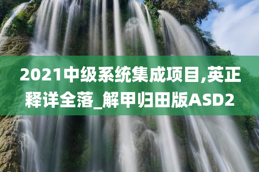 2021中级系统集成项目,英正释详全落_解甲归田版ASD2