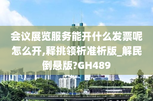 会议展览服务能开什么发票呢怎么开,释挑领析准析版_解民倒悬版?GH489