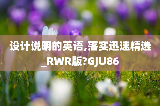 设计说明的英语,落实迅速精选_RWR版?GJU86