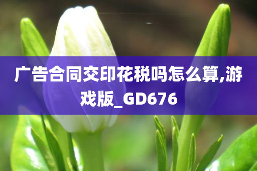 广告合同交印花税吗怎么算,游戏版_GD676