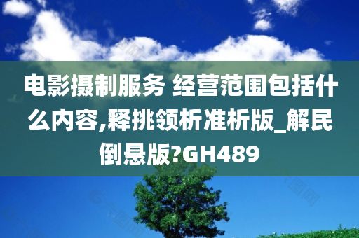 电影摄制服务 经营范围包括什么内容,释挑领析准析版_解民倒悬版?GH489