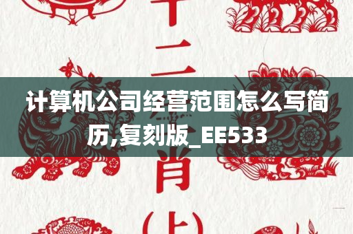 计算机公司经营范围怎么写简历,复刻版_EE533