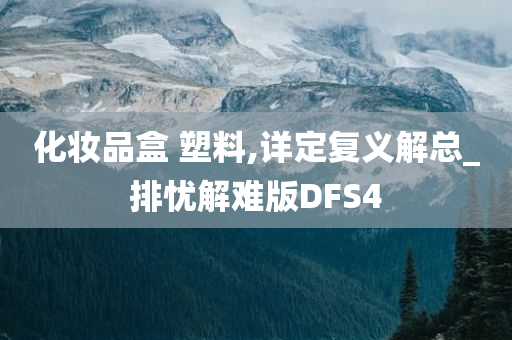 化妆品盒 塑料,详定复义解总_排忧解难版DFS4