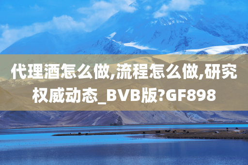 代理酒怎么做,流程怎么做,研究权威动态_BVB版?GF898