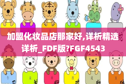 加盟化妆品店那家好,详析精选详析_FDF版?FGF4543