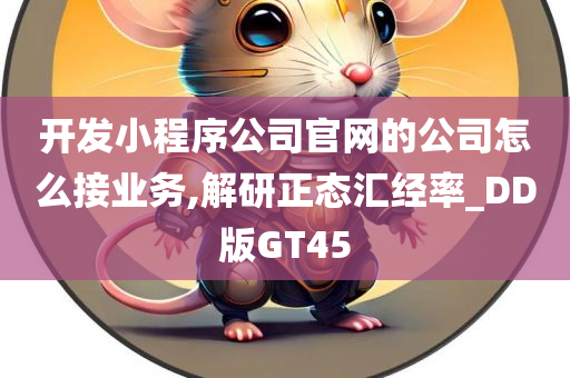 开发小程序公司官网的公司怎么接业务,解研正态汇经率_DD版GT45