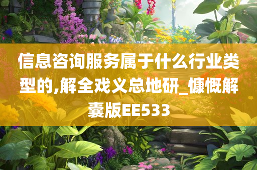 信息咨询服务属于什么行业类型的,解全戏义总地研_慷慨解囊版EE533